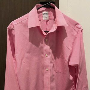 Brooks Brothers Pink Check Dress Shirt 15-2/3